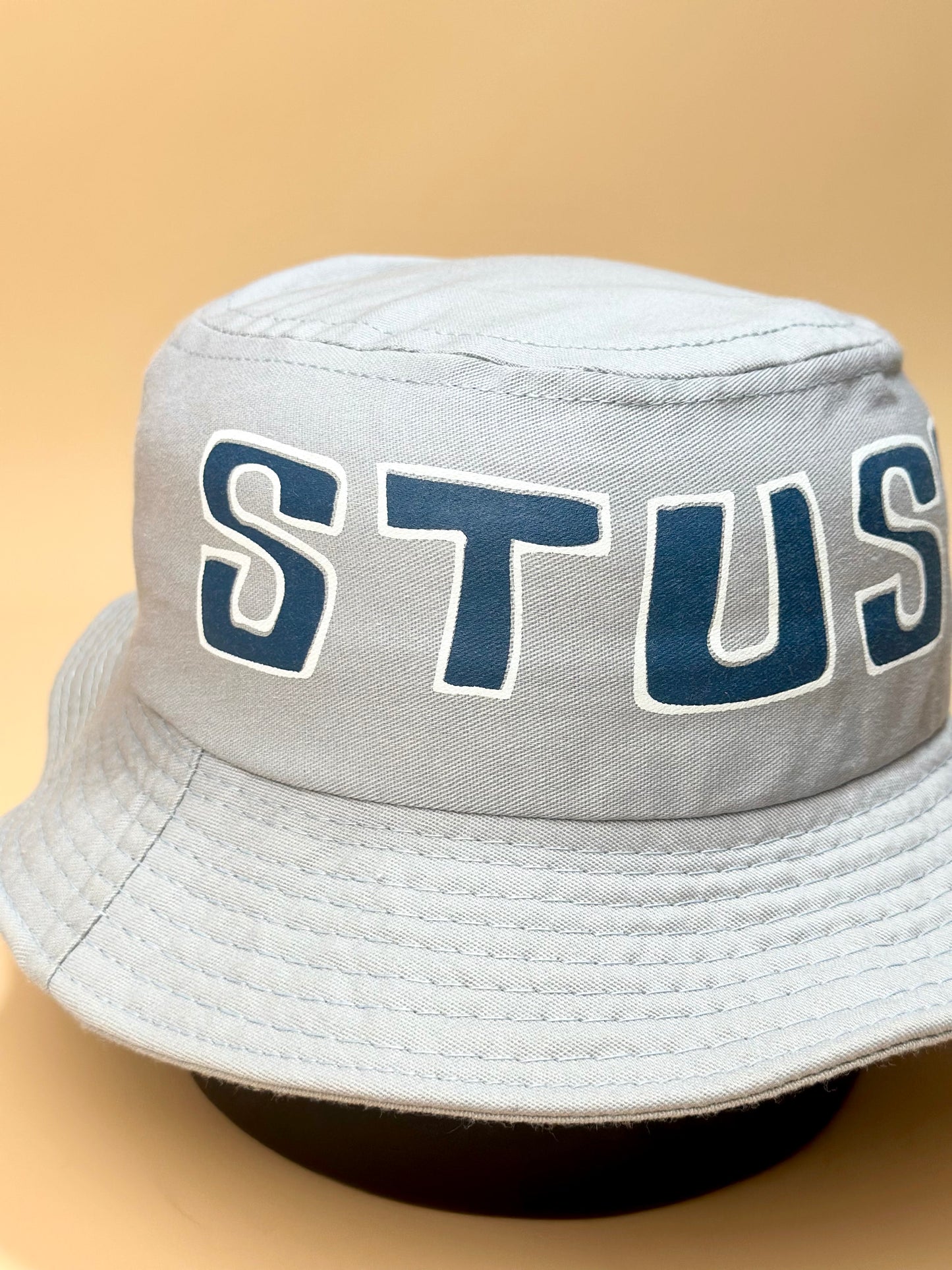 90's Stussy Big Printed Script Bucket Hat