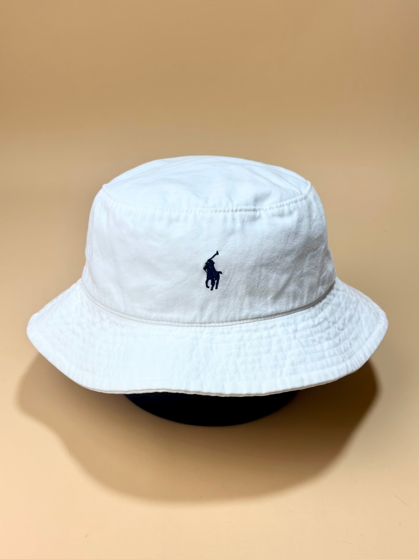 Ralph Lauren with Black Pony White Bucket Hat