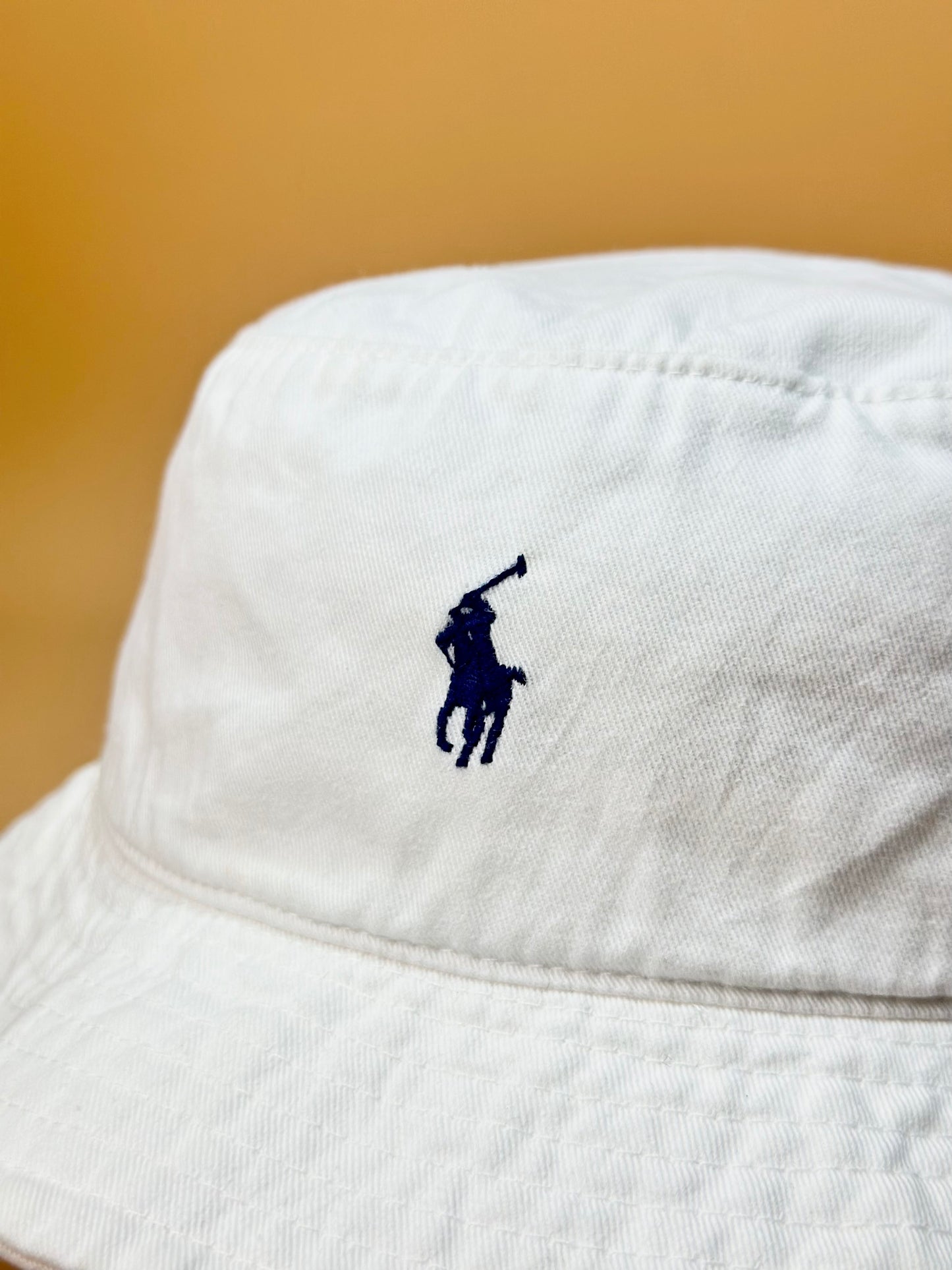 Ralph Lauren with Black Pony White Bucket Hat