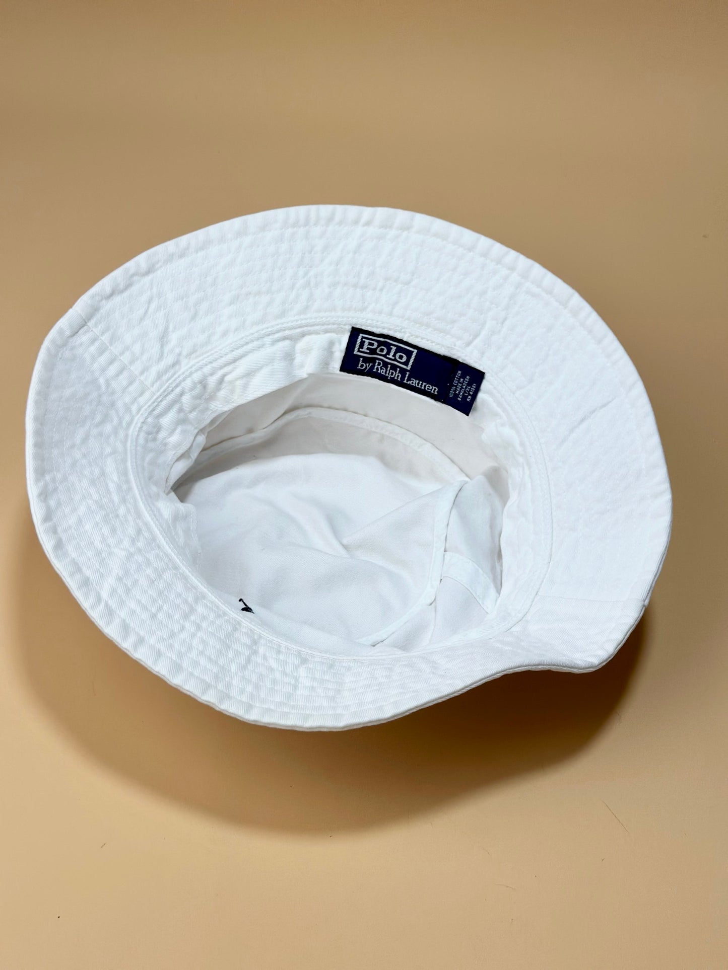 Ralph Lauren with Black Pony White Bucket Hat