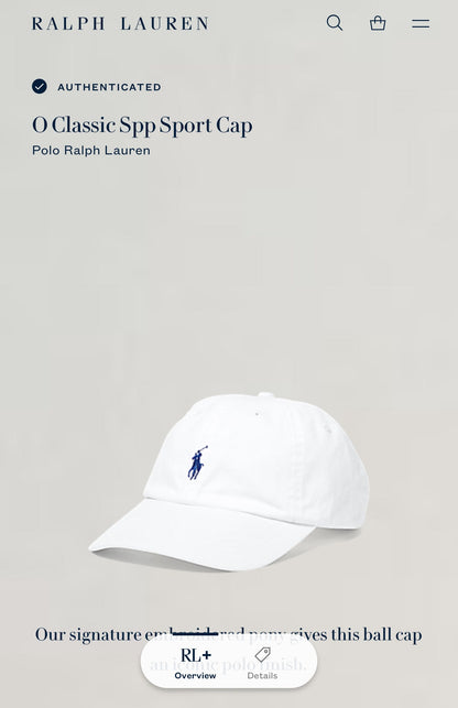 Ralph Lauren Classic Sports Cap (QR Authenticated)