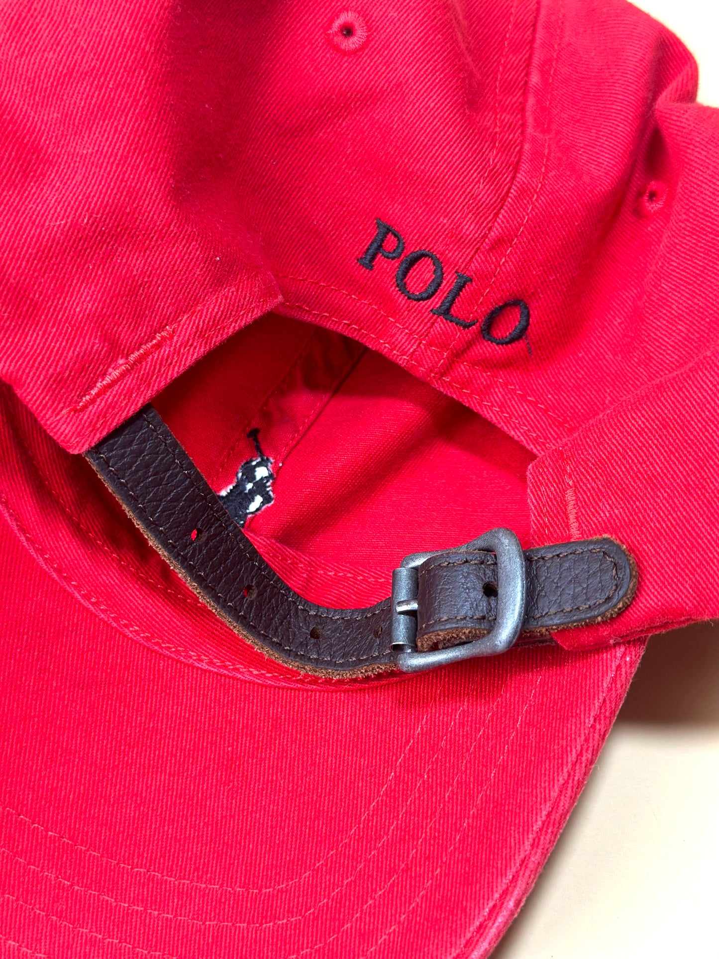 Ralph Lauren w/ Leather Strap Red Cap