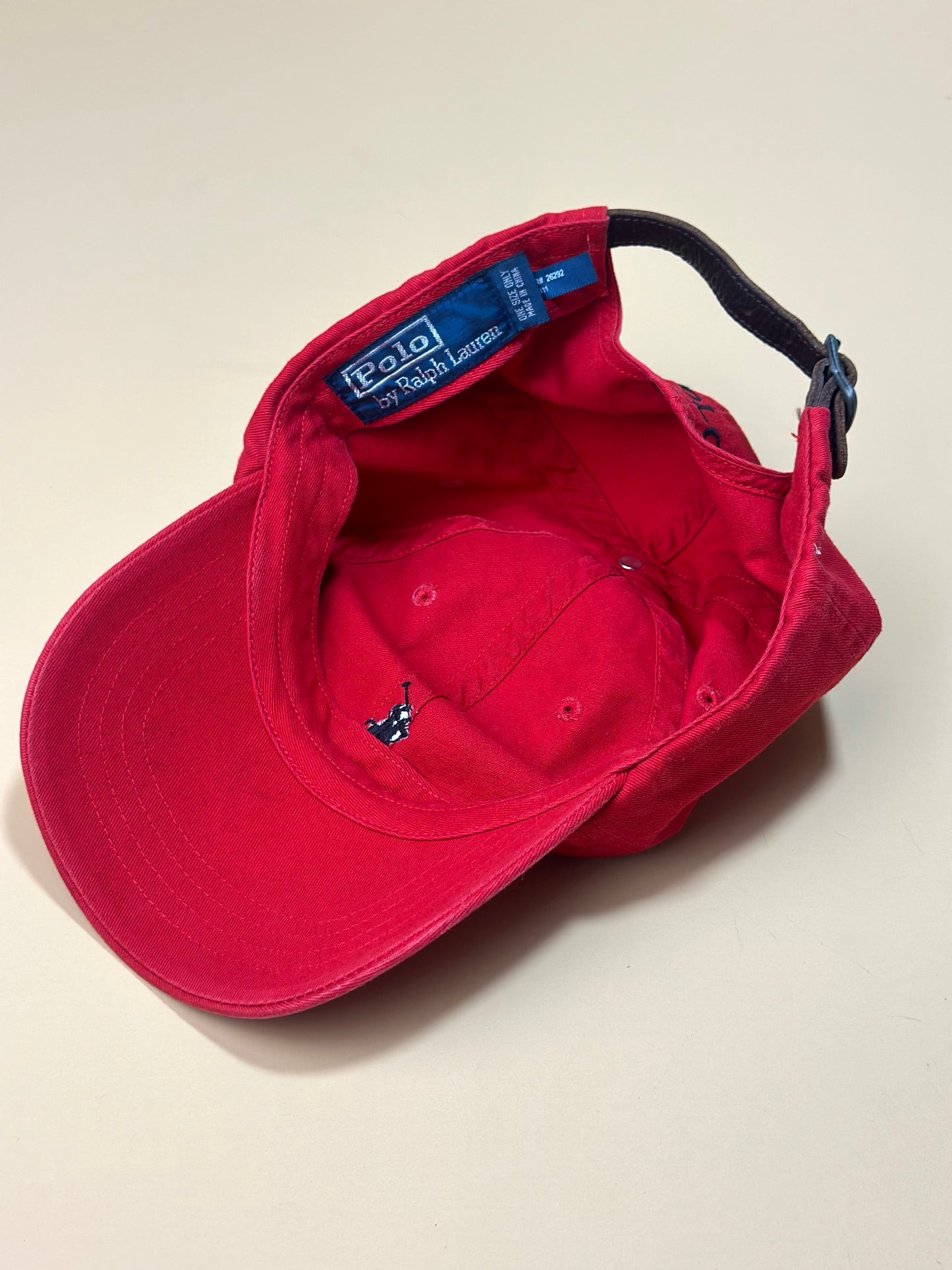 Ralph Lauren w/ Leather Strap Red Cap