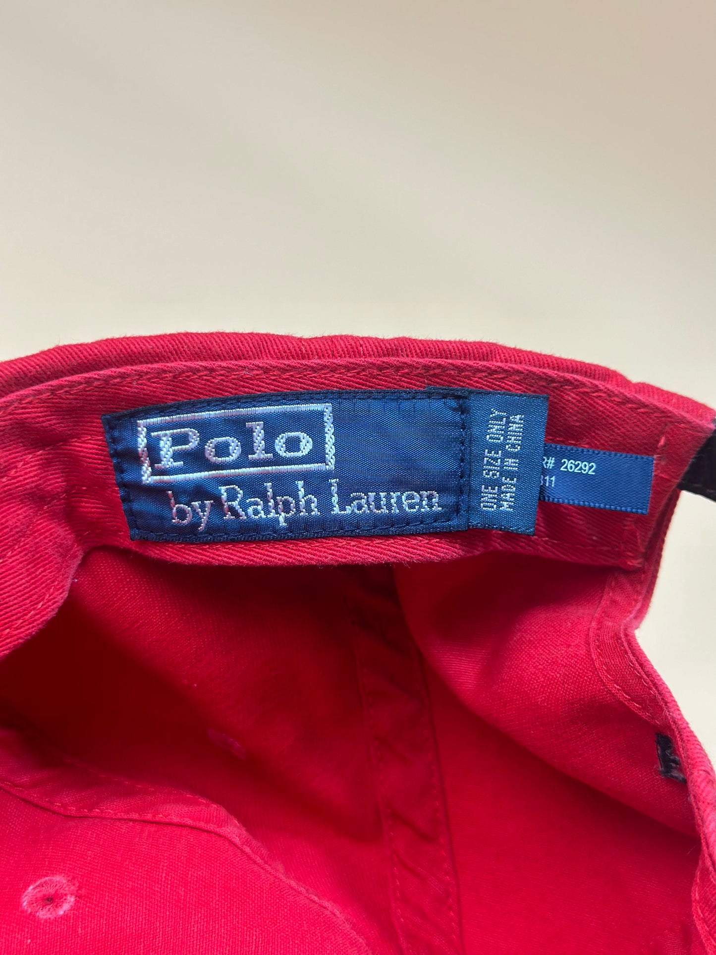 Ralph Lauren w/ Leather Strap Red Cap