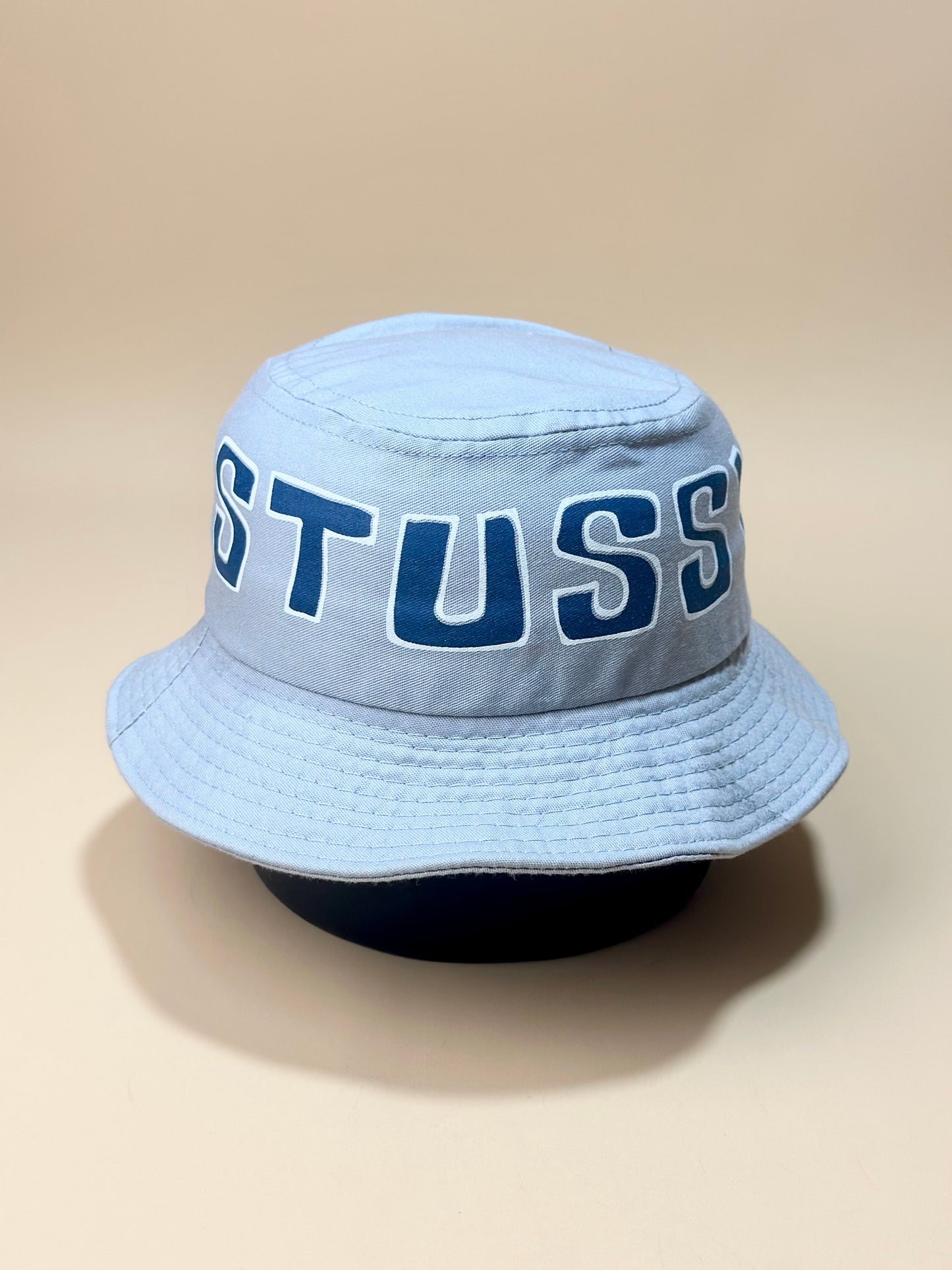 90's Stussy Big Printed Script Bucket Hat